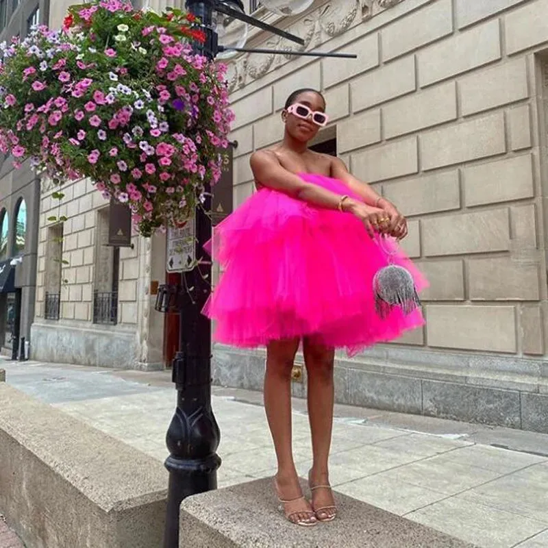 Ruffles Short Tulle Dress