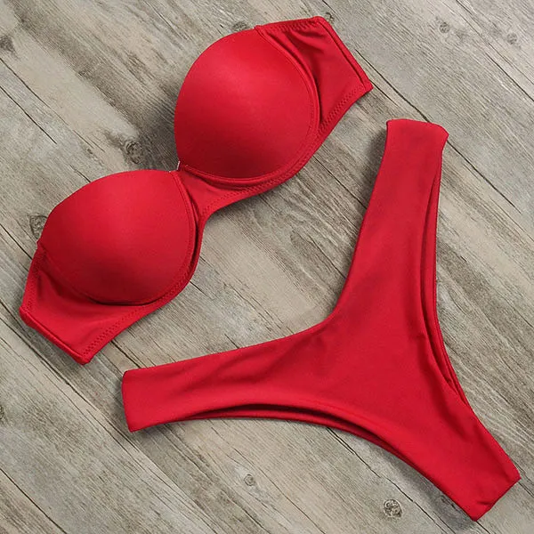 RUUHEE Bikini Swimwear Women Swimsuit 2021 Leopard Brazilian Bikini Set Push Up Bathing Suit Female Summer Beach Wear Biquini