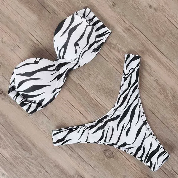 RUUHEE Bikini Swimwear Women Swimsuit 2021 Leopard Brazilian Bikini Set Push Up Bathing Suit Female Summer Beach Wear Biquini