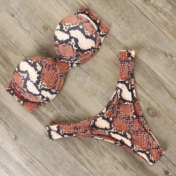 RUUHEE Bikini Swimwear Women Swimsuit 2021 Leopard Brazilian Bikini Set Push Up Bathing Suit Female Summer Beach Wear Biquini