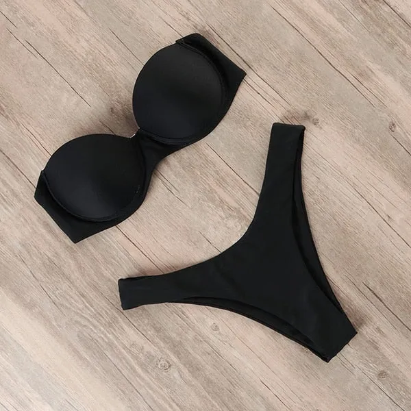 RUUHEE Bikini Swimwear Women Swimsuit 2021 Leopard Brazilian Bikini Set Push Up Bathing Suit Female Summer Beach Wear Biquini