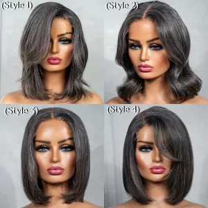 Salt & Pepper - 14" Glueless 5x5 Closure Wig
