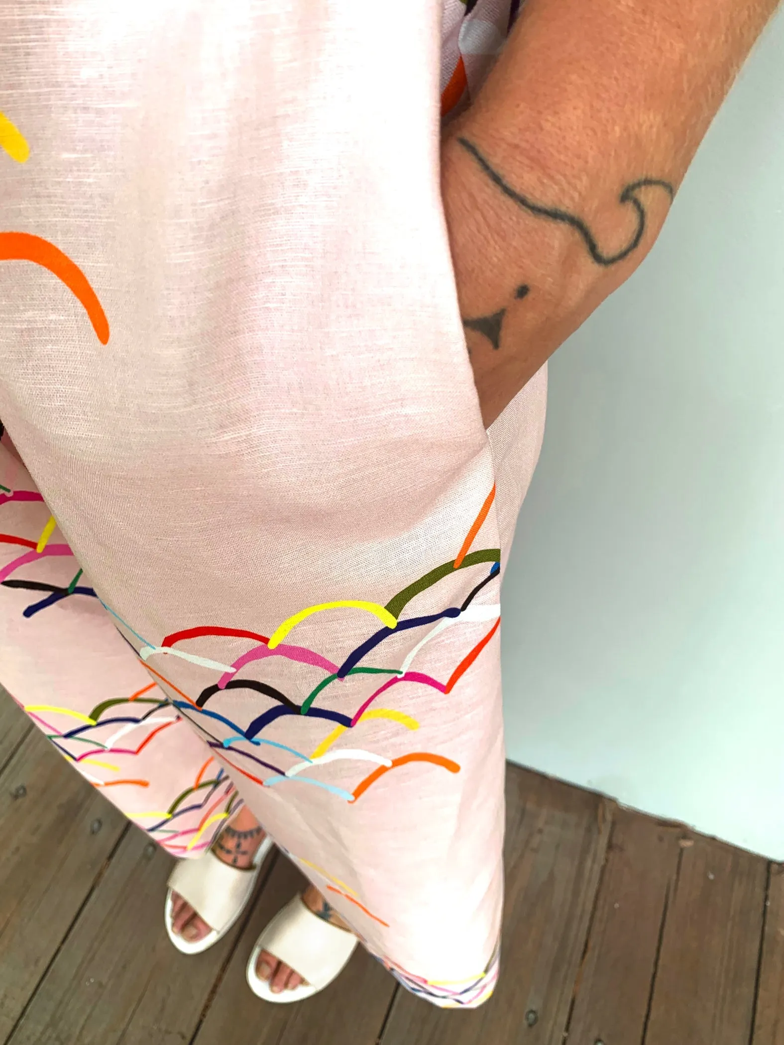(SAMPLES) Doops Love 100% linen cotton jumpsuit with tie