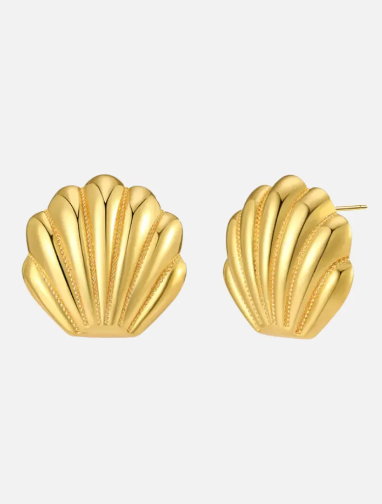 Sancia Shell Earrings - Gold