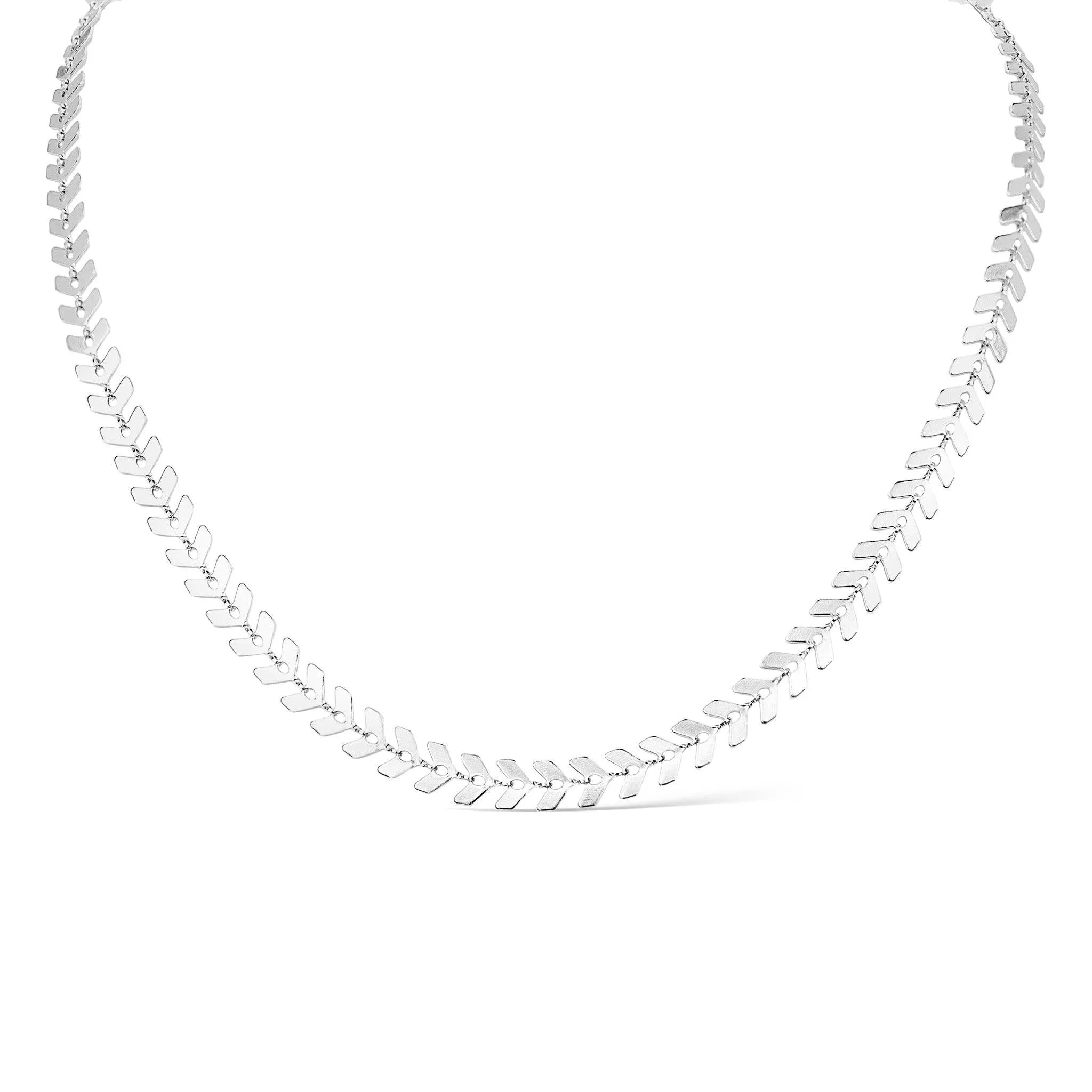 Savannah 18K Gold PVD and Stainless Steel PVD Chevron Chain Necklace