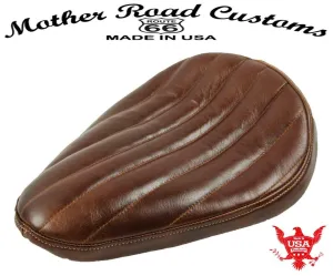 Seat Chopper Harley Sportster Bobber Bates Style Vintage Dist Tuck Roll Brown