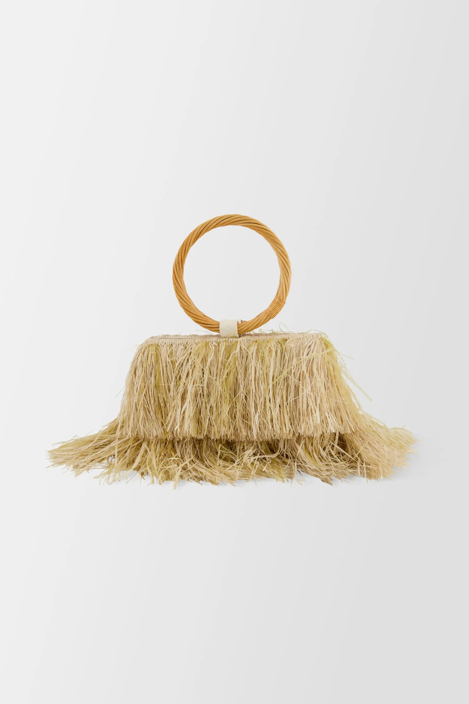 Serpui Natural Dense Fringes Bag
