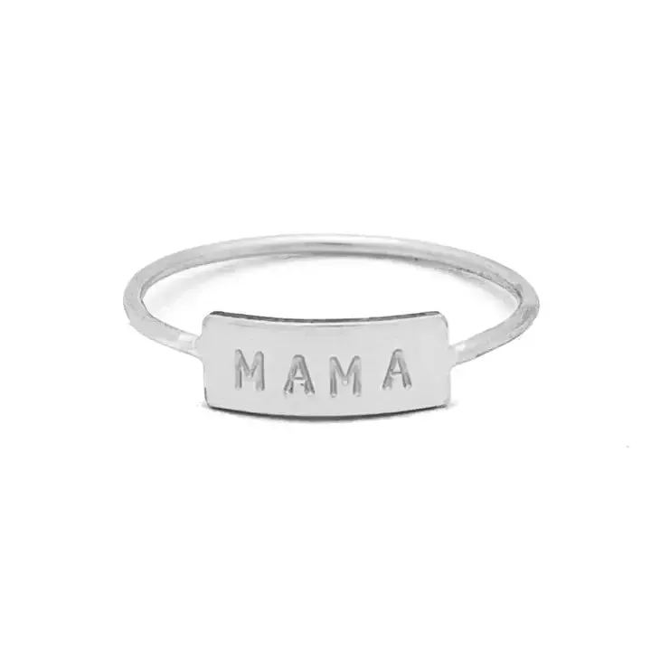 Silver Mama Bar Ring