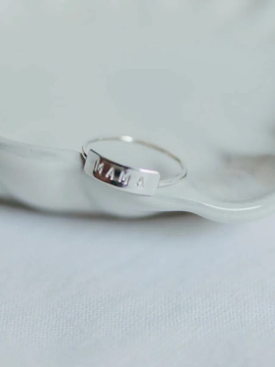 Silver Mama Bar Ring