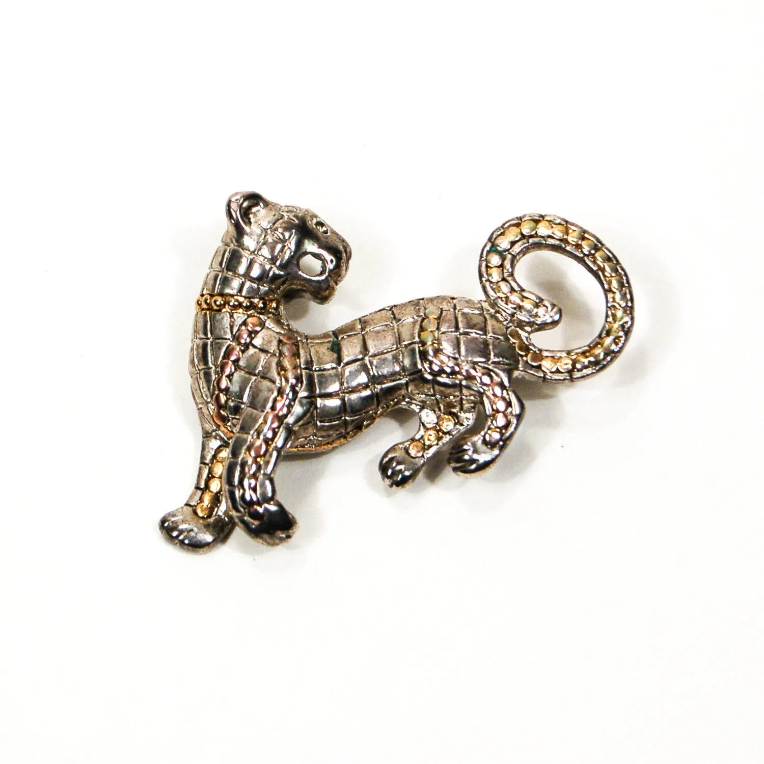 Silver Panther Brooch