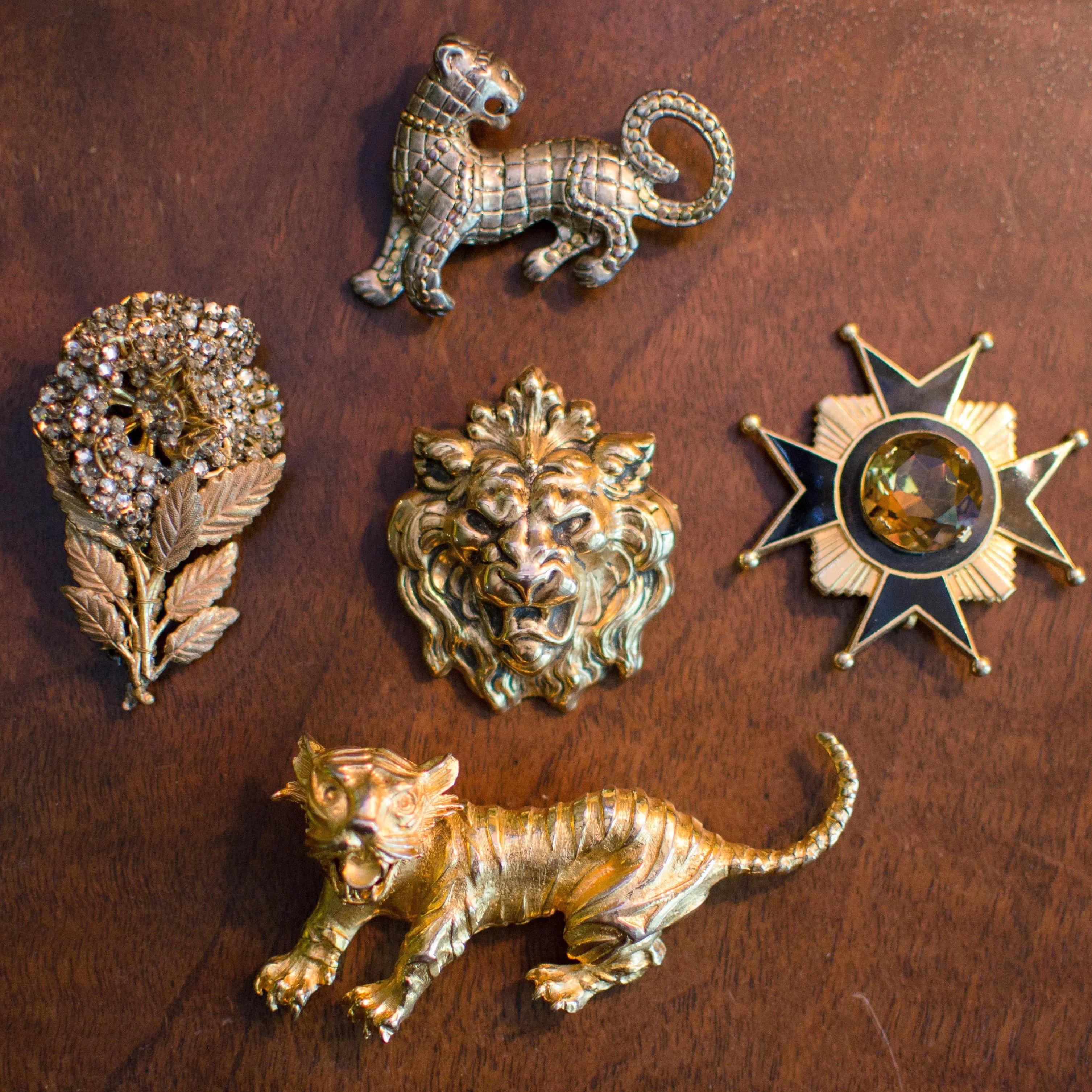 Silver Panther Brooch