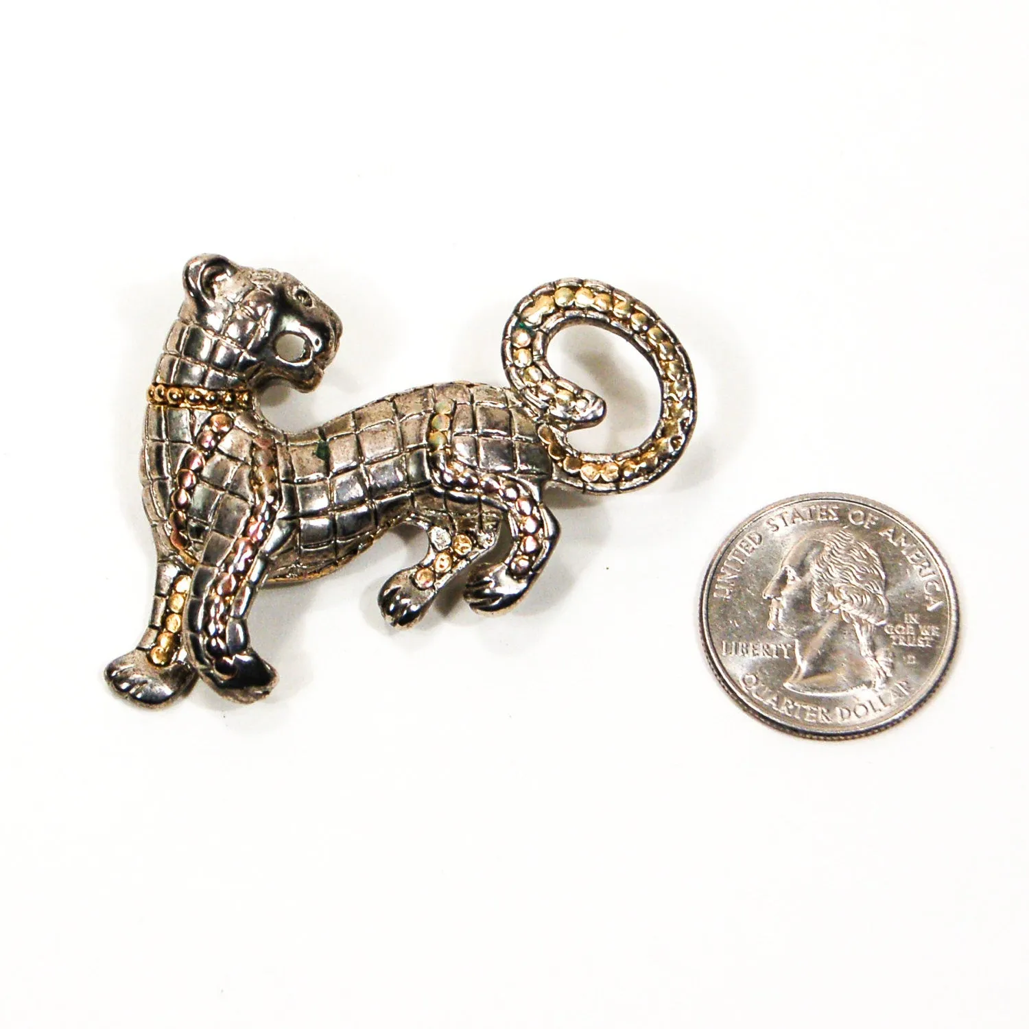 Silver Panther Brooch