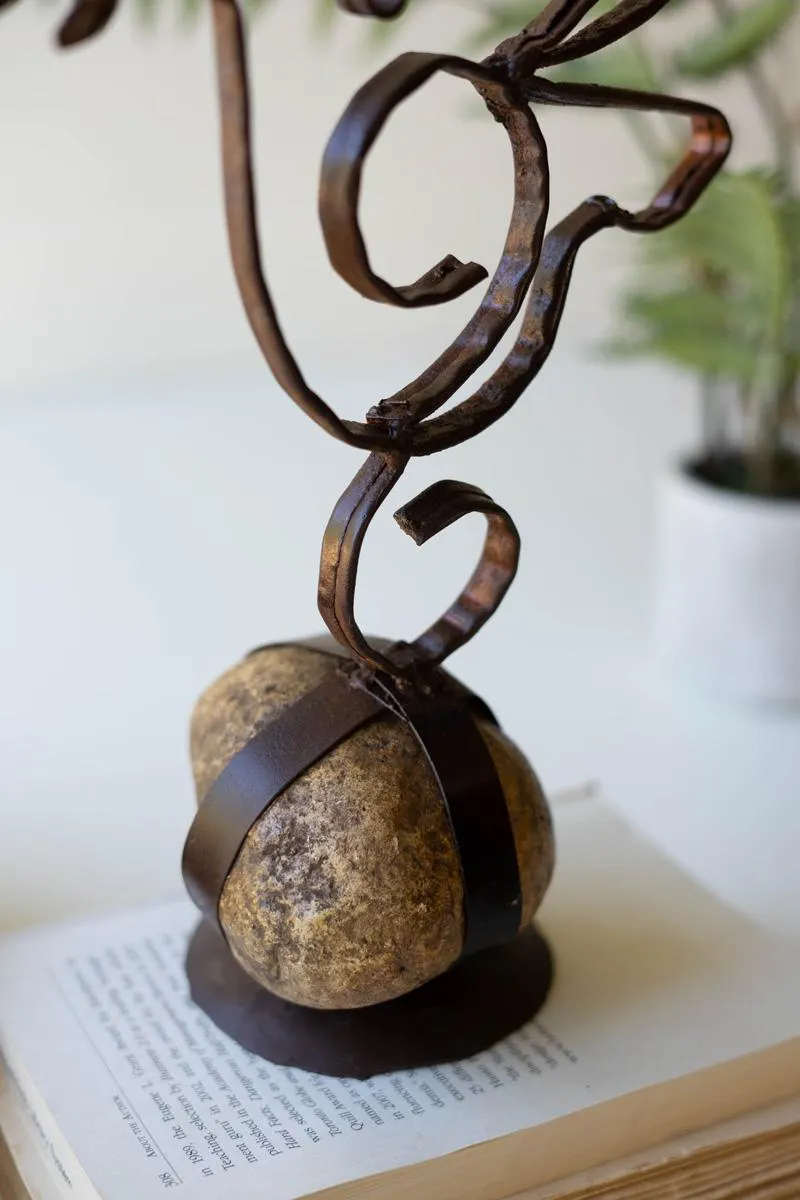Sister Clara's Metal Peace Dove on Caged Rock Base (Pack of 2)