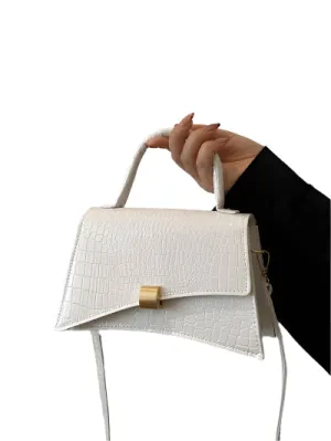 Solid Color PU Leather Handbag