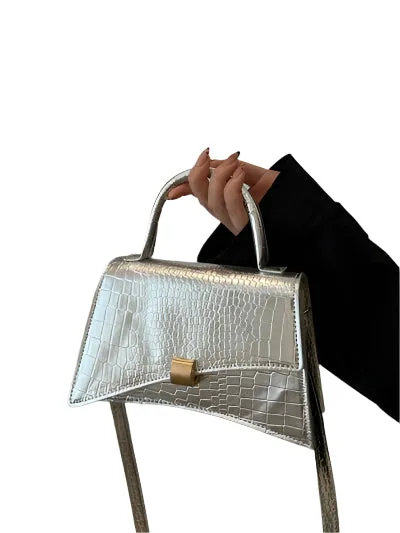 Solid Color PU Leather Handbag