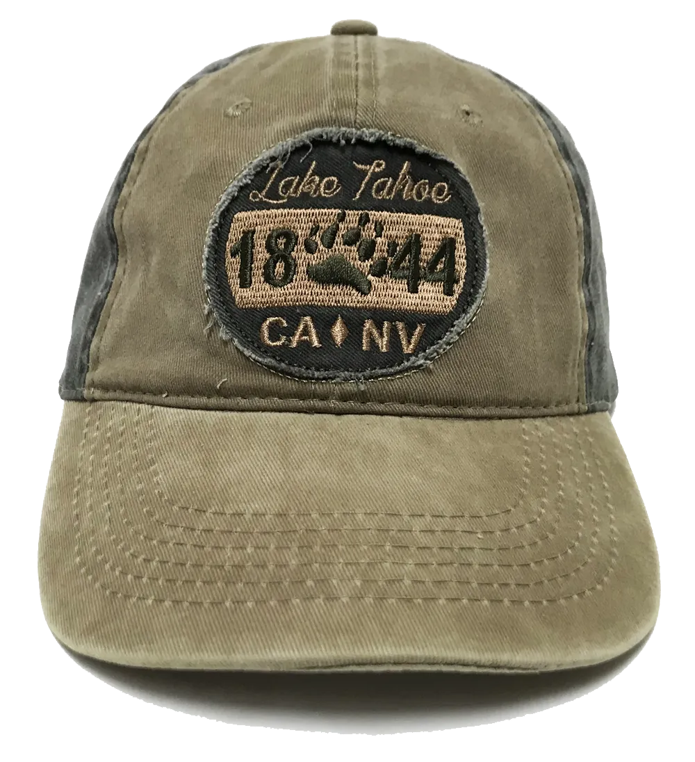 Souvenir Ball Cap Distressed Paw Patch Lake Tahoe