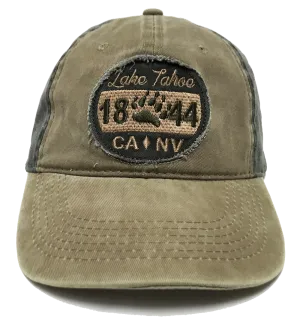 Souvenir Ball Cap Distressed Paw Patch Lake Tahoe