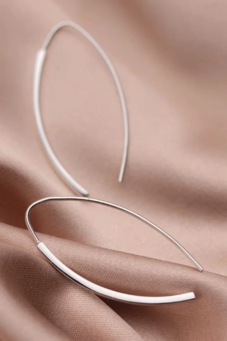 Stainless Steel Oval Earrings