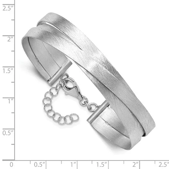 Sterling Silver Distressed Finish Bangle