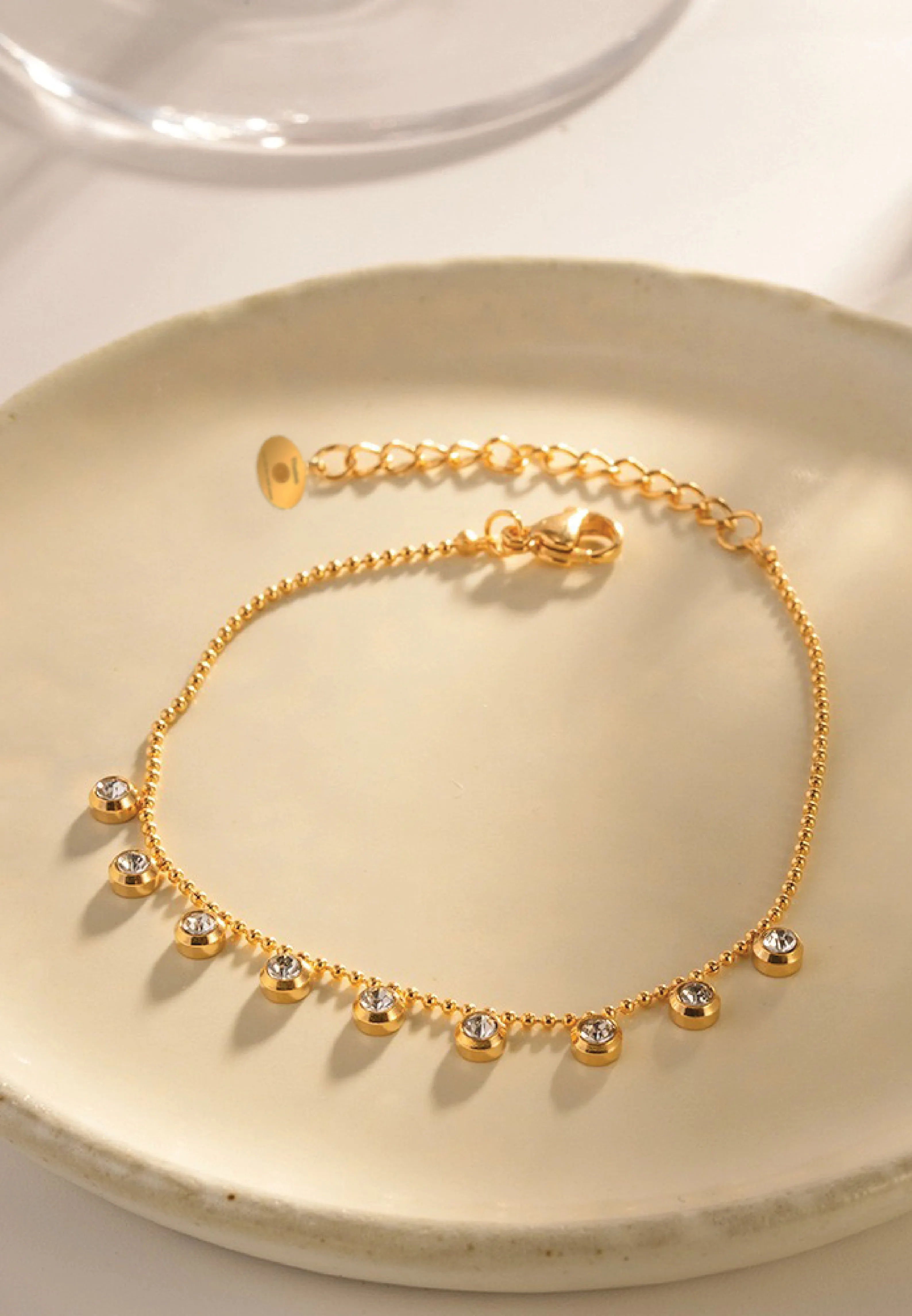 Sterre Cascade Charm Bracelet in Gold