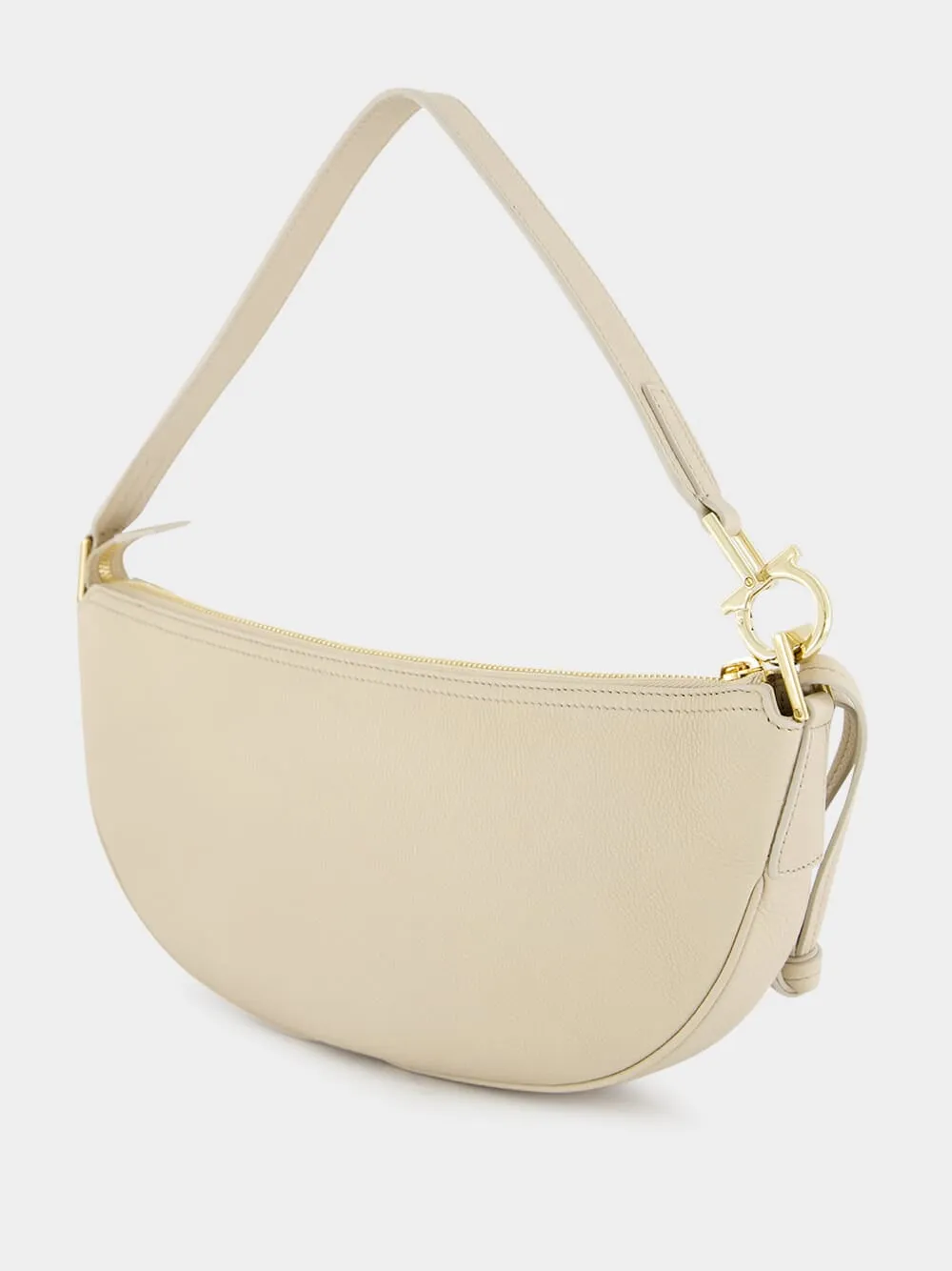 Stone Hammered Calfskin Hobo Bag