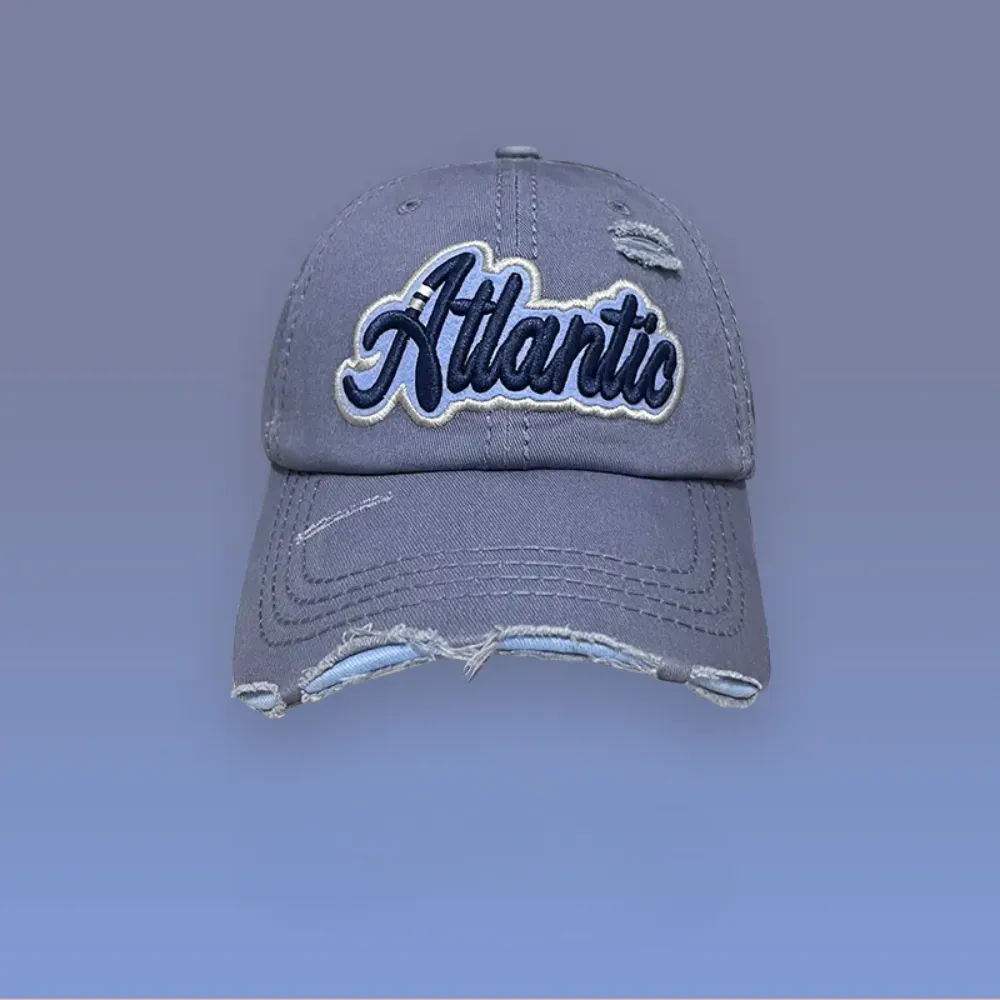 Street  Ripped Denim Embroidered Hat
