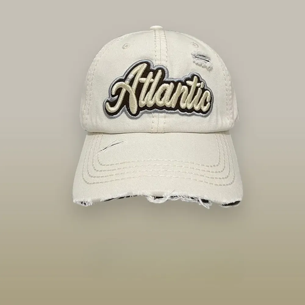 Street  Ripped Denim Embroidered Hat