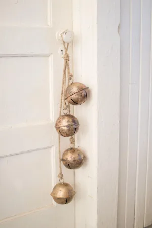 String of Brass Finish Bells (Pack of 2)