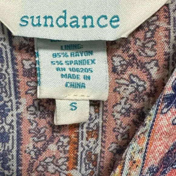 Sundance My Favorite Dress patchwork Patterned Mini dress sz Small