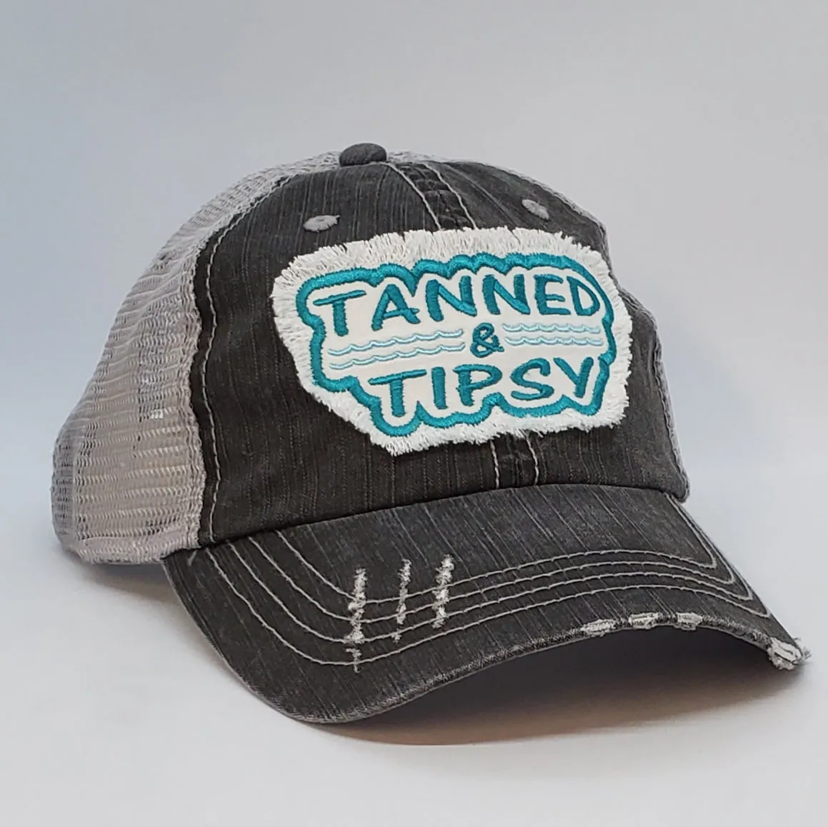 Tanned and Tipsy (frayed patch)