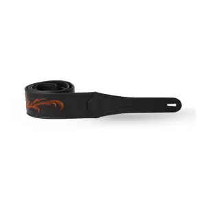 Taylor Taylor Nouveau 2.5Inch Guitar Strap, Black Leather