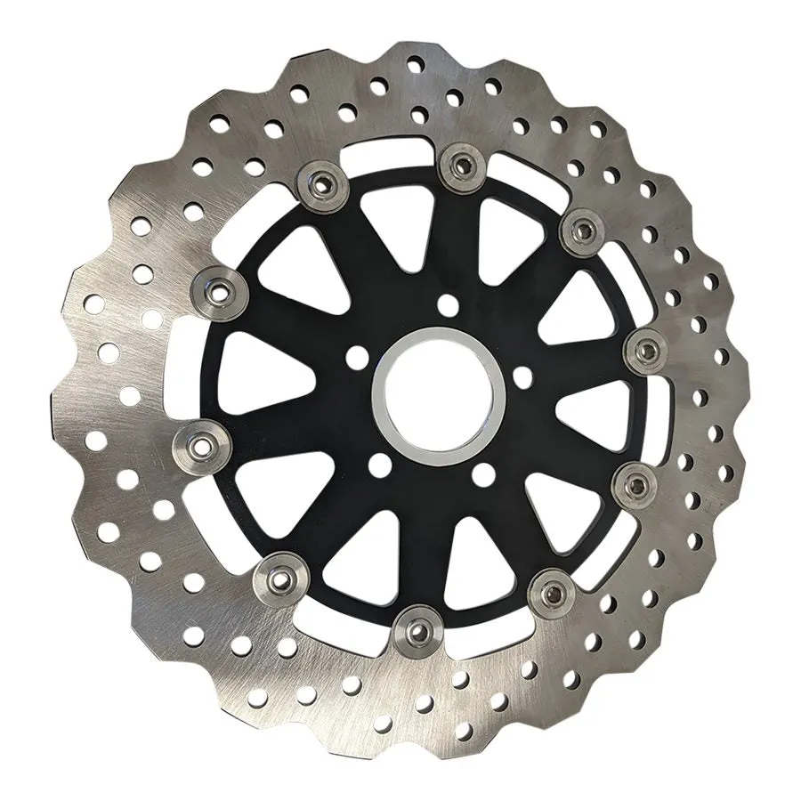 TC Bros. 12.6in (Oversized) Profile™ Rear Floating Brake rotor for 84-up Harley Models