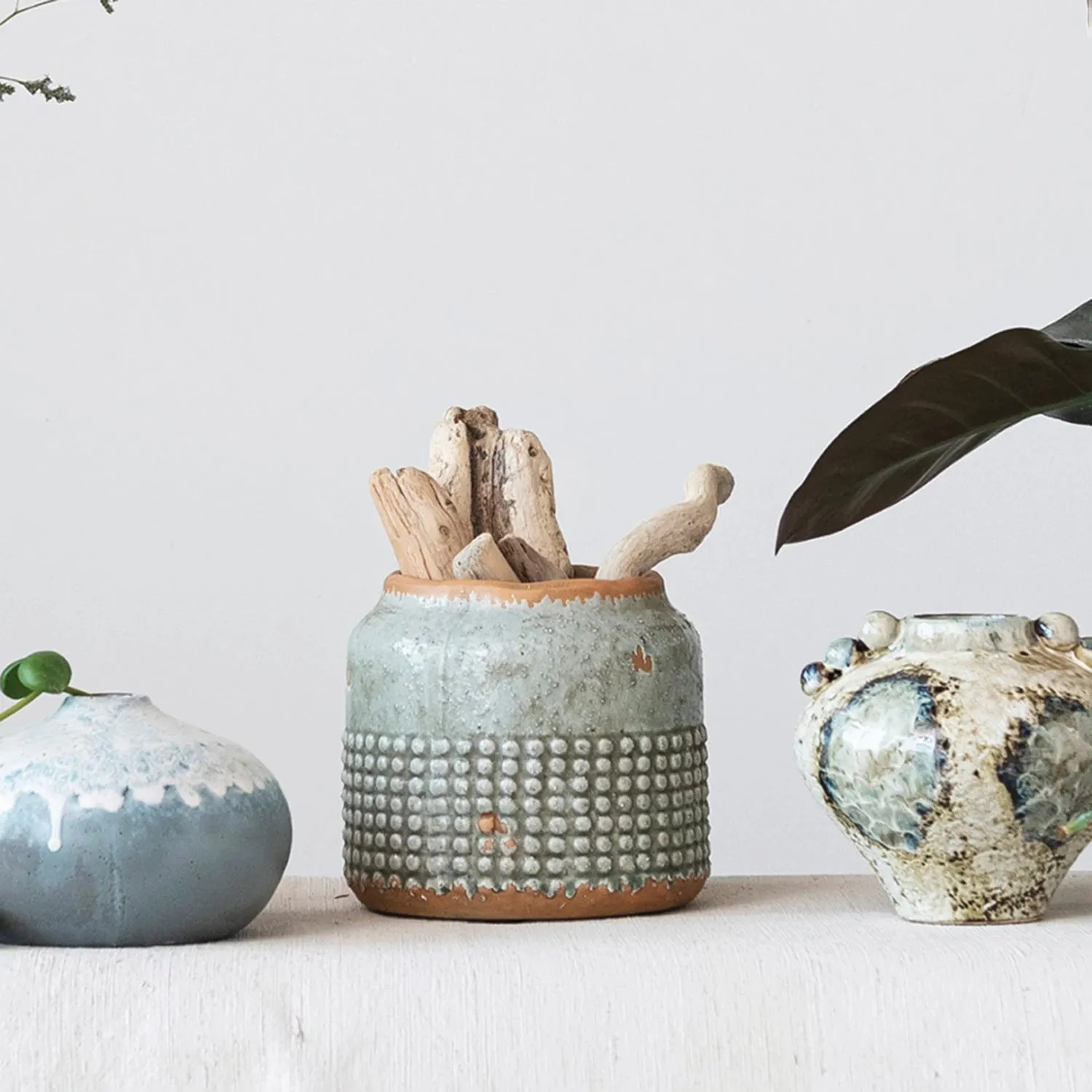 Terra-cotta Hobnail Planter/Vase