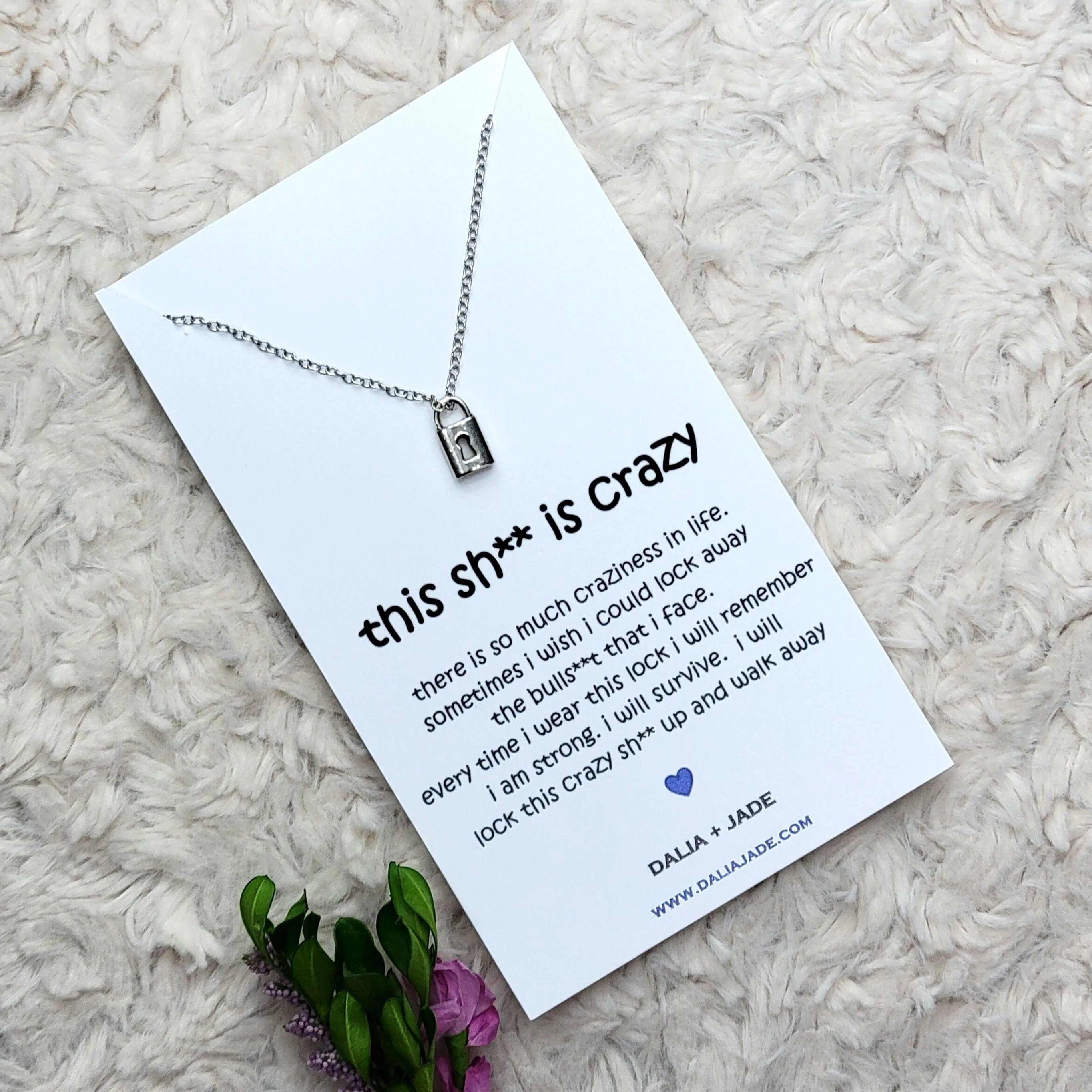 This Sh** is Crazy - Lock Necklace -Hilarious Necklace Gift Idea