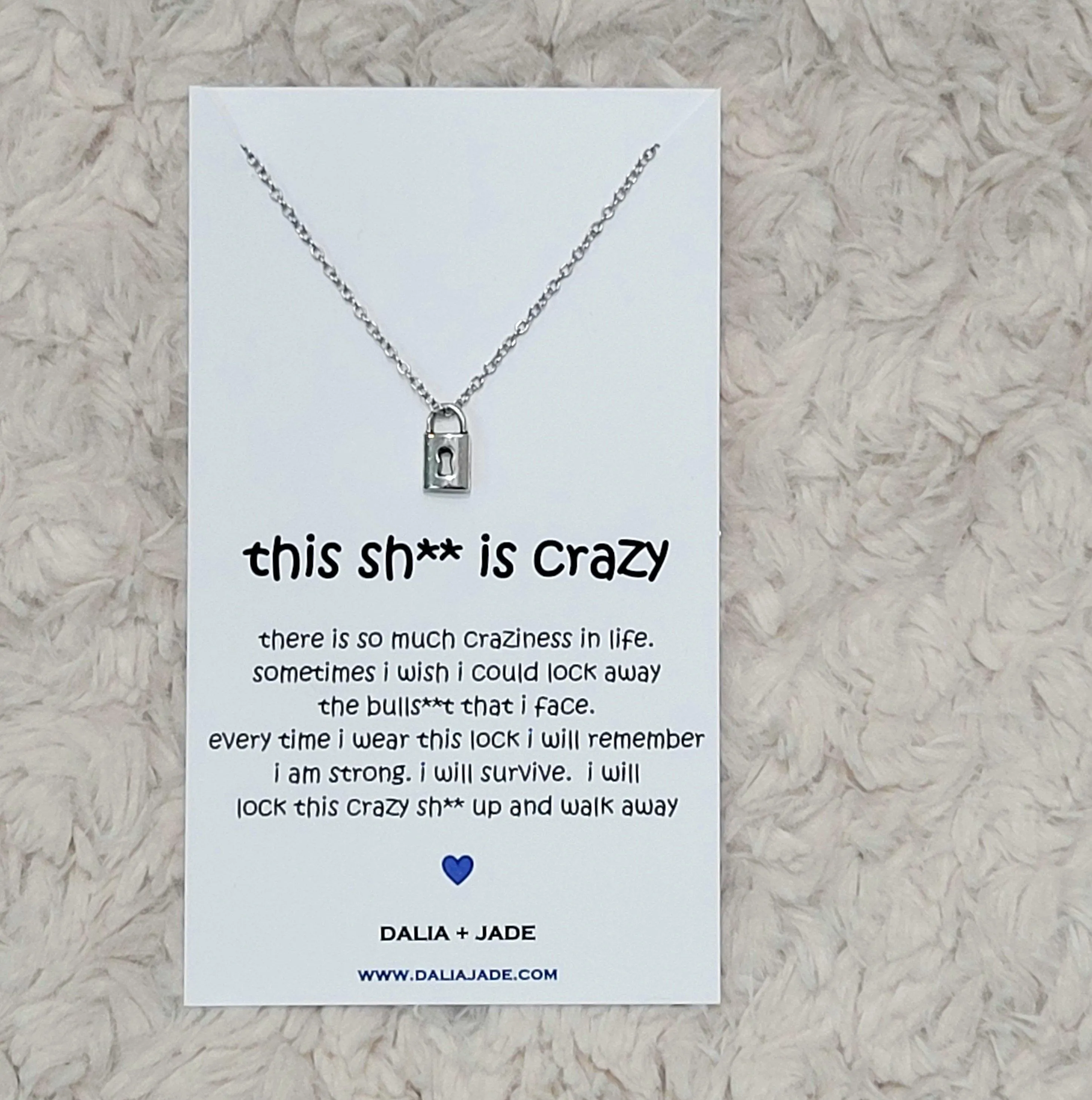 This Sh** is Crazy - Lock Necklace -Hilarious Necklace Gift Idea