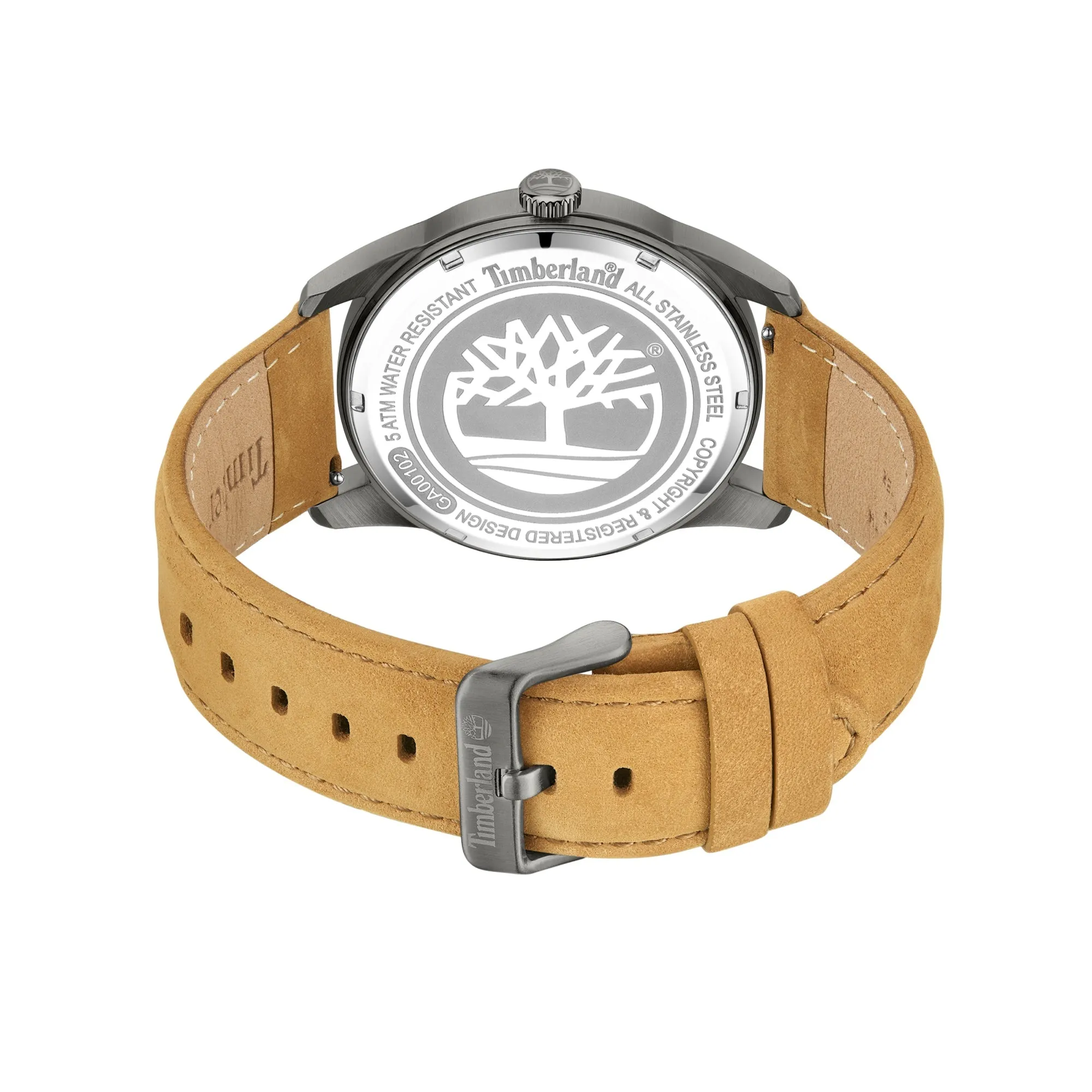 Timberland Northbridge Black-Plated Stainless Steel & Leather Strap Men's watch