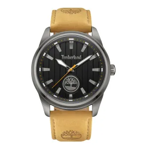 Timberland Northbridge Black-Plated Stainless Steel & Leather Strap Men's watch