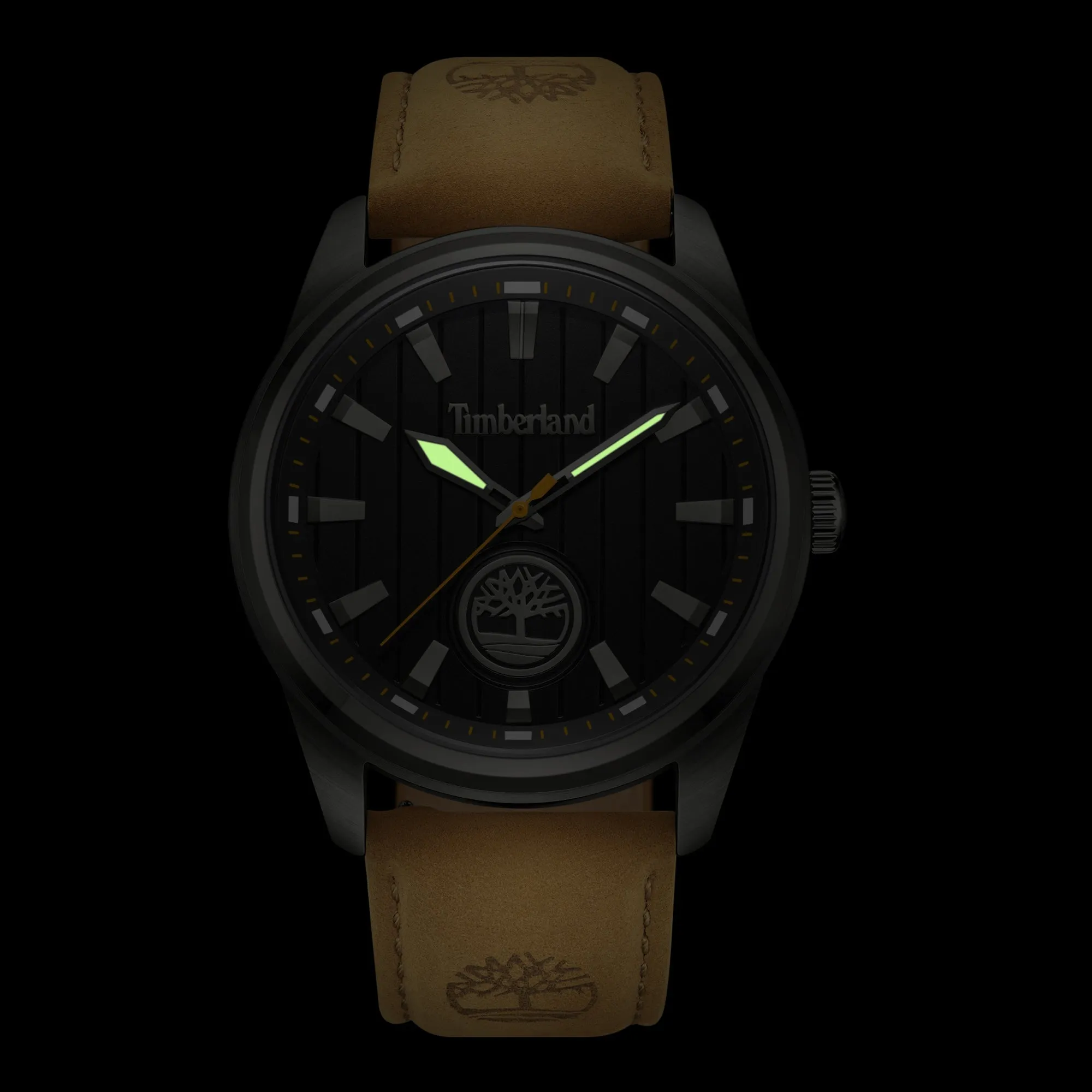 Timberland Northbridge Black-Plated Stainless Steel & Leather Strap Men's watch