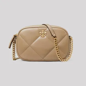 TORY BURCH Kira Diamond Quilt Camera Bag Taupe Oak RB-154715