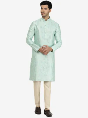 Trendy Royal Blue Self-Textured Kurta | The Kurta Company
