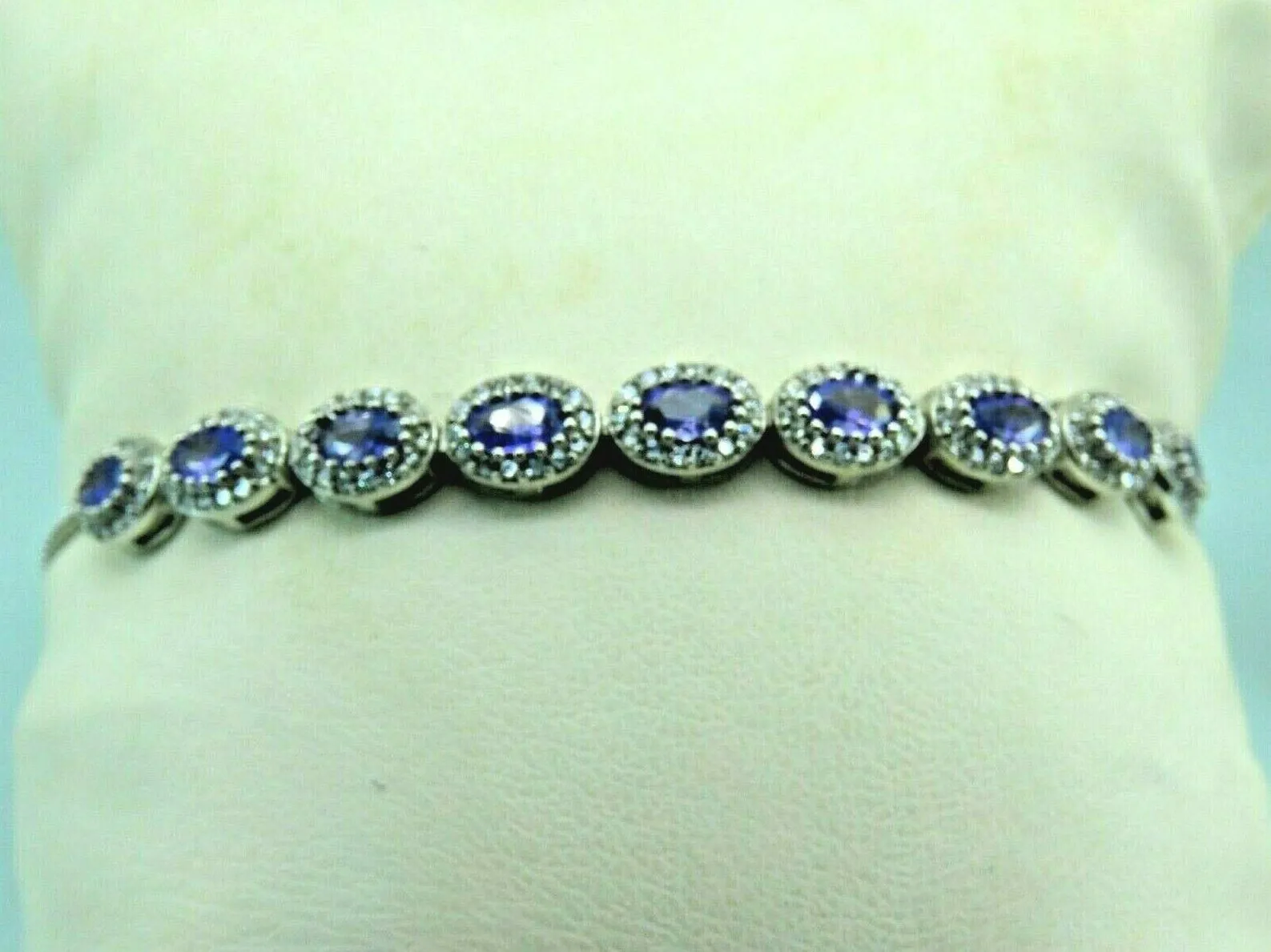 Turkish Handmade Jewelry 925 Sterling Silver Amethyst Stone Womens Bracelet