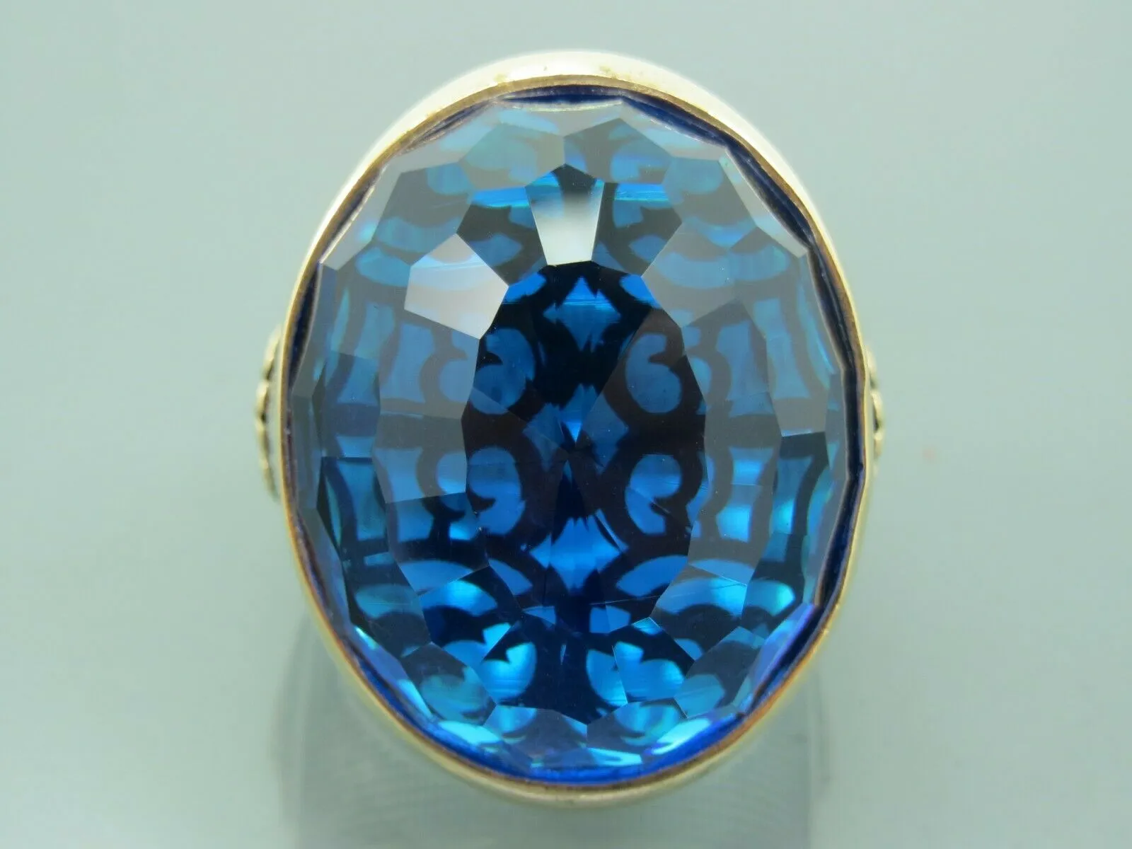 Turkish Handmade Jewelry 925 Sterling Silver Aquamarine Stone Mens Rings