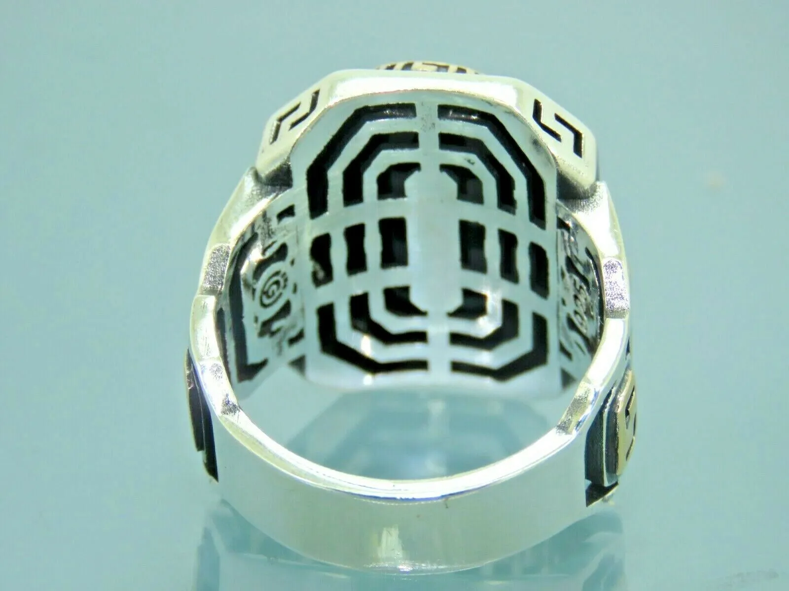Turkish Handmade Jewelry 925 Sterling Silver Onyx Stone Mens Rings