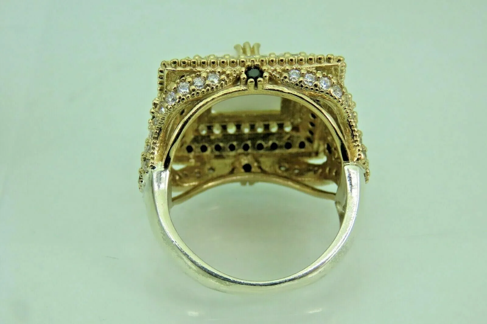 Turkish Handmade Jewelry 925 Sterling Silver Pearl Stone Womens Ring