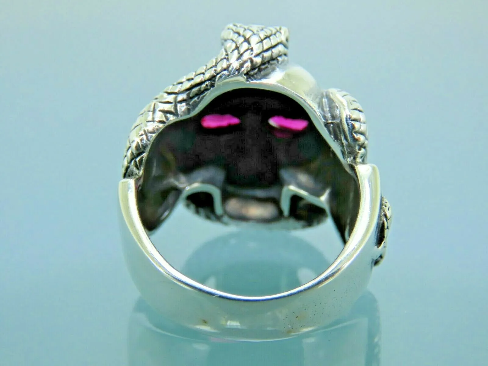 Turkish Handmade Jewelry 925 Sterling Silver Ruby Stone Mens Rings