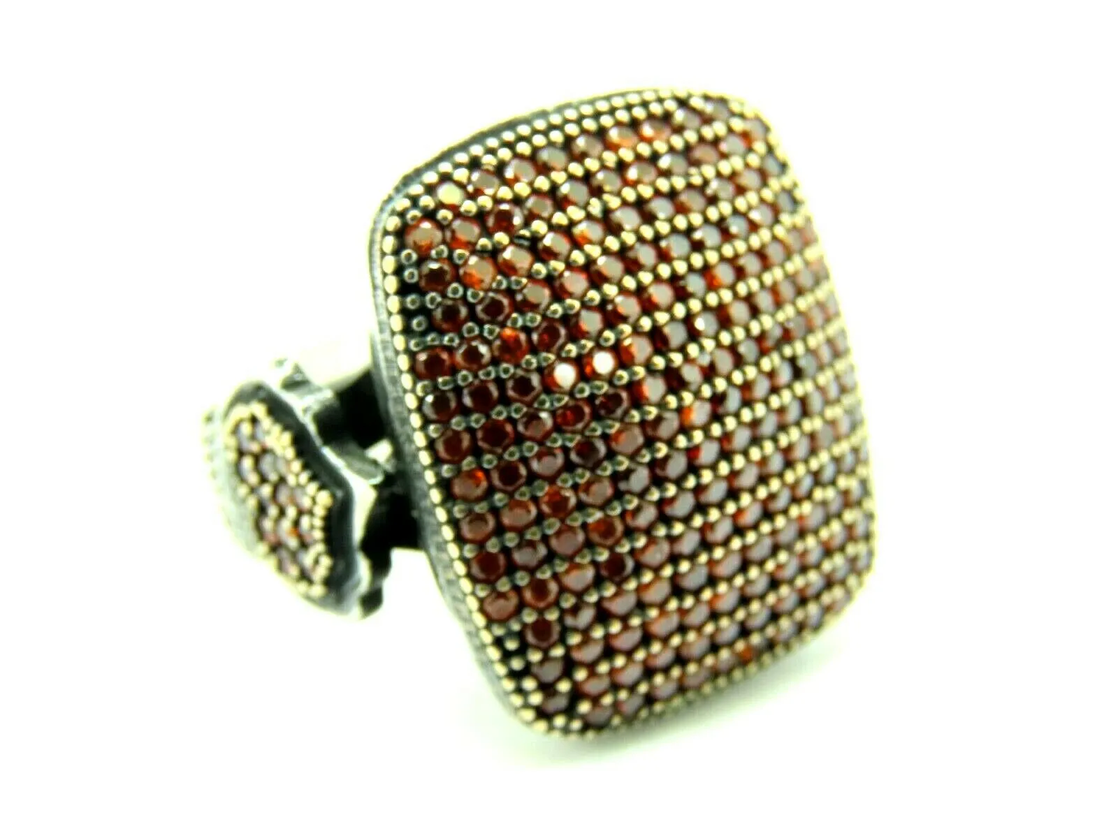Turkish Handmade Jewelry 925 Sterling Silver Ruby Stone Mens Rings