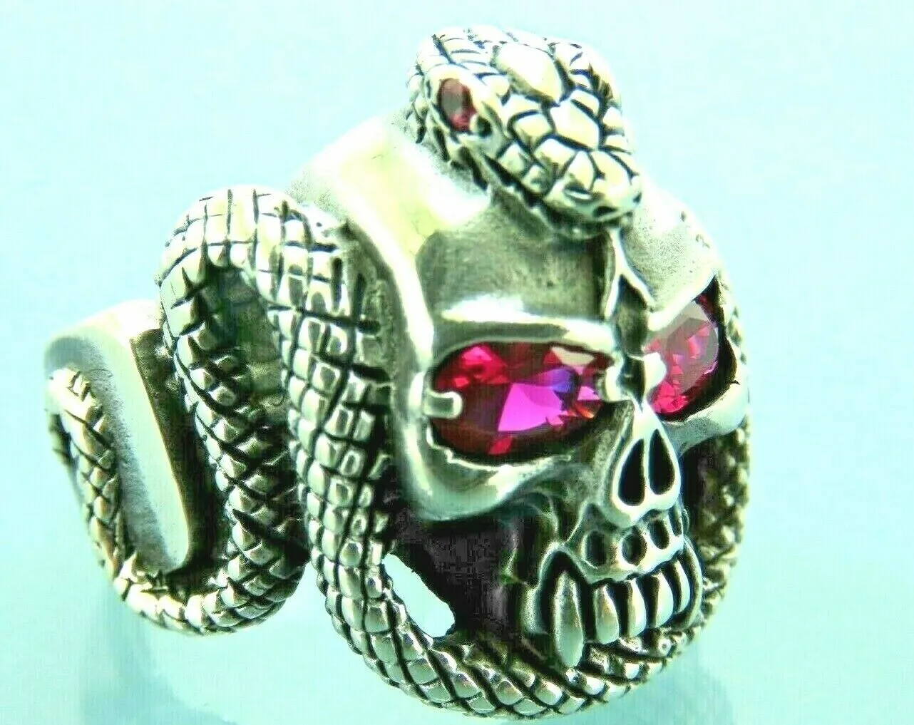 Turkish Handmade Jewelry 925 Sterling Silver Ruby Stone Mens Rings