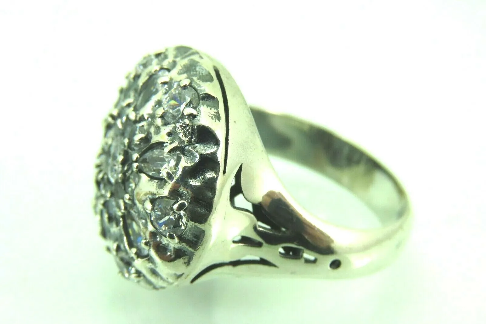 Turkish Handmade Jewelry 925 Sterling Silver Zircon Stone Mens Rings