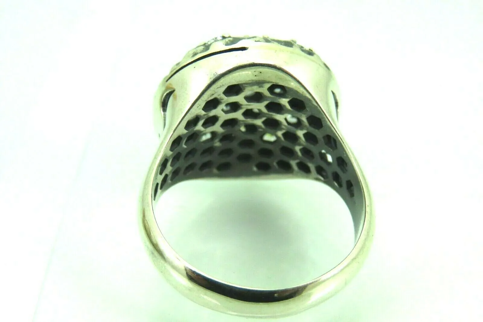 Turkish Handmade Jewelry 925 Sterling Silver Zircon Stone Mens Rings