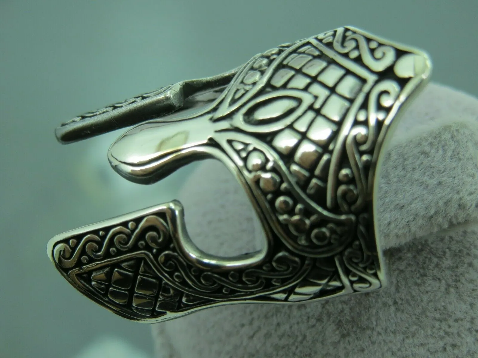Turkish Handmade Jewlry Style 925 Sterling Silver Mask Desing Mens Rings
